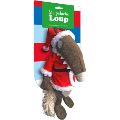 Ma peluche loup habillée - Noel - Auzou