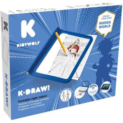 Tablette à dessins lumineuse K-Draw Pro Manga bleu - Kidywolf