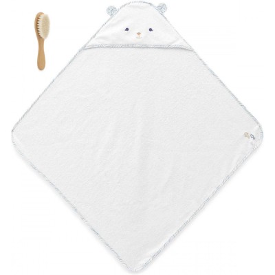 Coffret de bain pour bébé : cape de bain et brosse - Kaloo
