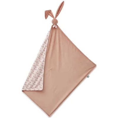 Couverture doudou lapin, en micro-velours recyclé - Terracotta - Kaloo