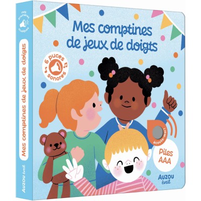 Mes premiers sonores - Mes comptines de jeux de doigts - Livres enfants - Auzou