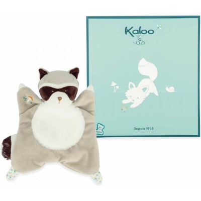 Doudou raton laveur pour bébé - Cadeau naissance, doudou carré - Kaloo