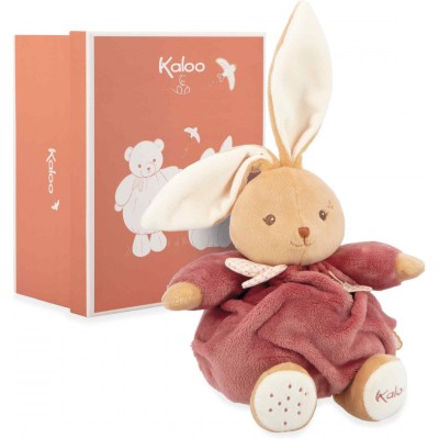 Lapin en peluche Patapouf bordeaux pour bébé, 17 cm - Peluche - Kaloo