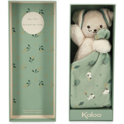 Doudou chien vert pour bébé - Polyester recyclé, naissance - Kaloo