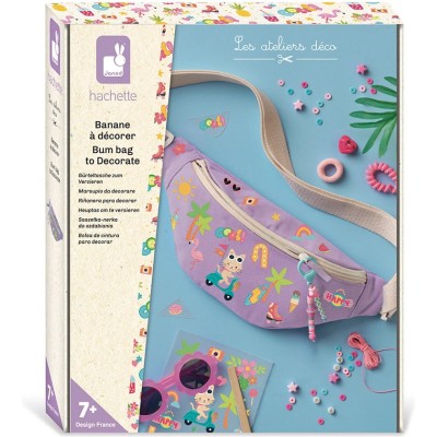 Les Ateliers Déco : Sac Banane Mauve à Décorer - Janod