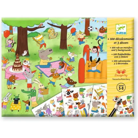 Plus de 100 Décalcomanies et 3 décors C'est la fête - Djeco