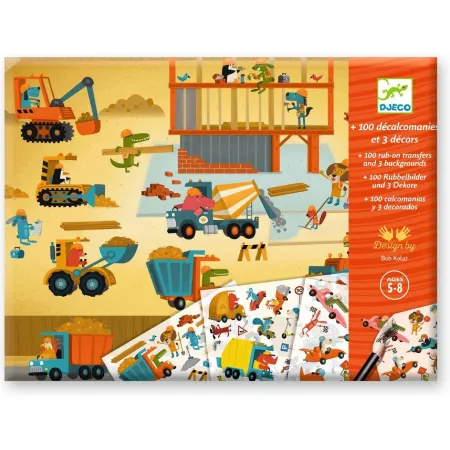 Plus de 100 Décalcomanies et 3 décors Asphalte - Djeco