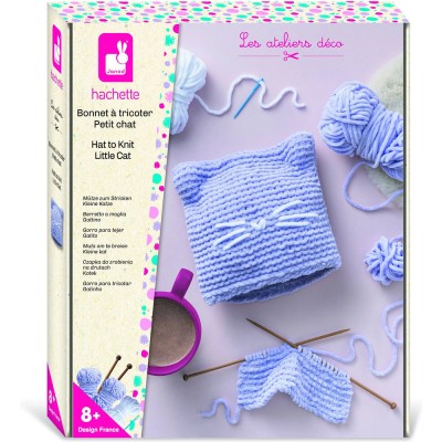 Les Ateliers Déco : Bonnet à Tricoter Petit Chat - Janod