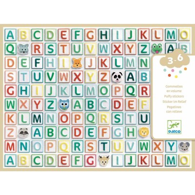 Gommettes volume : Alphabet - Djeco