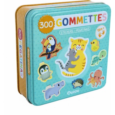 Boîte de gommettes métal - Les bébés animaux - Activités et loisirs créatifs - Auzou