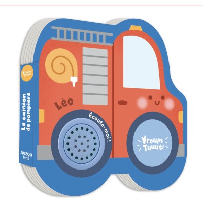 Petits véhicules sonores - Léo le camion de pompiers - Livres enfants - Auzou