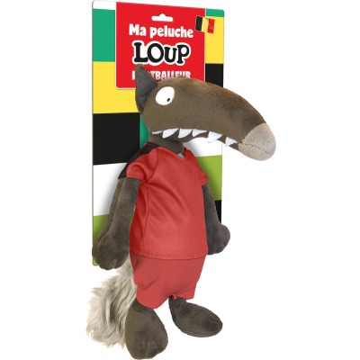 Peluche du loup foot - Belgique - Auzou