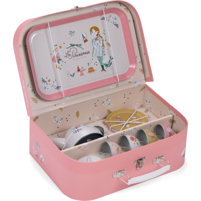 Valise dinette thé métal Les Parisiennes - Moulin Roty