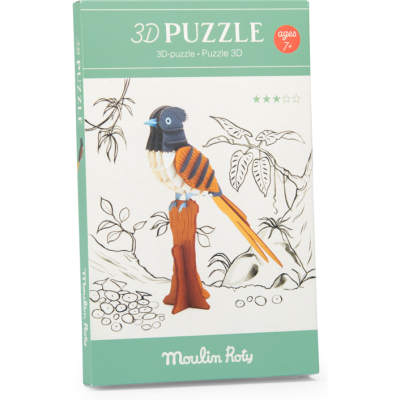 Puzzle 3D Gobe-mouche de paradis - Tout autour du monde - Moulin Roty