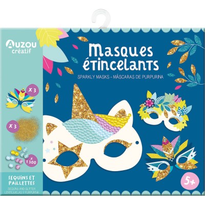Ma pochette d'artiste - Masques étincelants - Activités et loisirs créatifs - Auzou