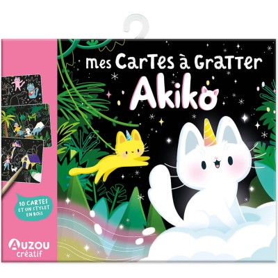 Ma pochette d'artiste - Mes cartes à gratter akiko - Activités et loisirs créatifs - Auzou