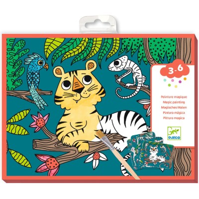 Peinture magique à révéler - Dans la jungle - Les petits cadeaux des petits - Peinture - Djeco