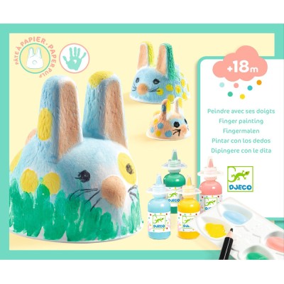 Coffret Peinture Peindre avec ses doigts - Trio de lapinous - Djeco