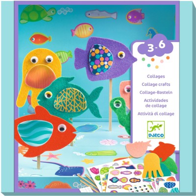 Collages - Joyeux aquarium - Djeco