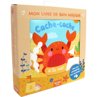 Mes amis du bain - Cache-cache à la mer - Mon livre de bain magique - Livres enfants - Auzou