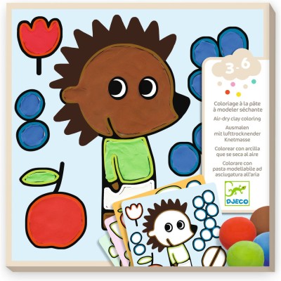 Coloriage à la pâte à modeler séchante - Coquins du jardin - Les petits - Coloriage - Djeco