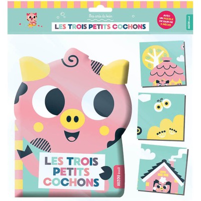 Mes amis du bain - Les trois petits cochons - Livres enfants - Auzou