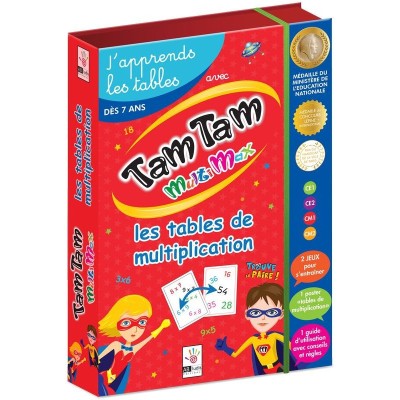 Tam tam multimax - coffret multiplication - 2 jeux pour apprendre et réviser les tables de multiplication. - Ab Ludis Editions