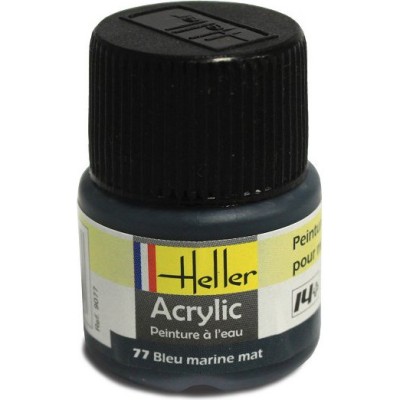 Bleu Marine Mat acrylique 12ml - Heller - Heller 9077