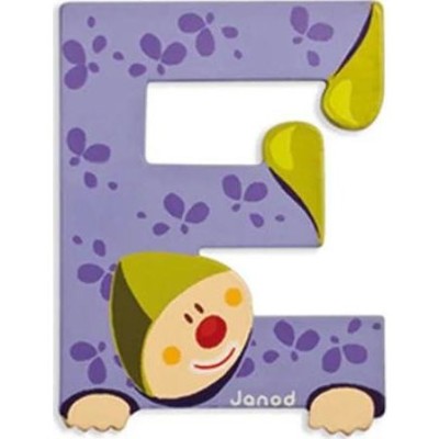 Lettre bois Clown E
