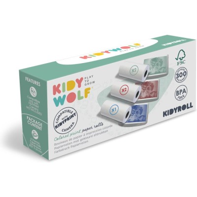 Kidyroll – Kidyprint rouleaux de papier thermique coloré