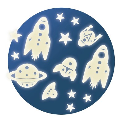 Stickers phosphorescents mission espace - Djeco - Little Big Room By Djeco