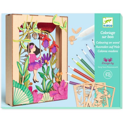 Coffret Coloriage sur bois : Alizée - Djeco