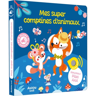 Mes premiers sonores - Mes super comptines d'animaux - Auzou