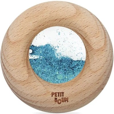 Hochet sensoriel Donut turquoise - Petit Boum