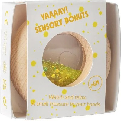 Hochet sensoriel Donut jaune - Petit Boum
