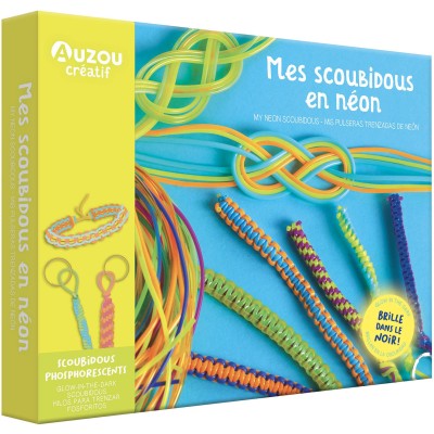 Mon coffret d'artiste - Mes scoubidous en néon - Auzou