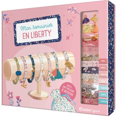 Ma boîte à bijoux - Mon semainier de 7 bracelets en liberty - Auzou