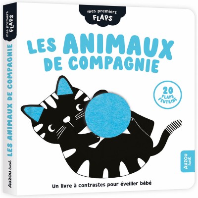 Livre bébé Mes premiers flaps - Les animaux de compagnie - Auzou