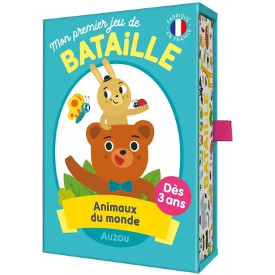 Mon premier jeu de bataille : Animaux du monde - Auzou