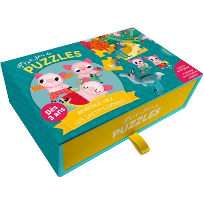 P'tit jeu de puzzles - Bienvenue chez les 3 petits cochons ! - Auzou