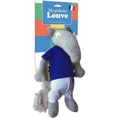 La peluche louve foot - Auzou