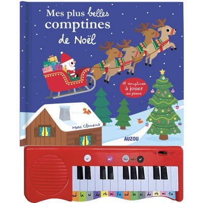 Mon livre piano - Mes plus belles comptines de noel. 15 comptines a jouer au piano - Auzou