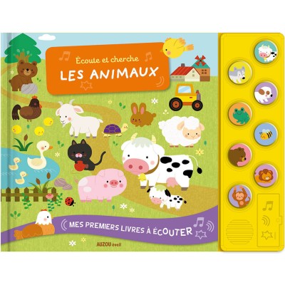 Mes premiers livres à écouter : Écoute et cherche les Animaux - Auzou