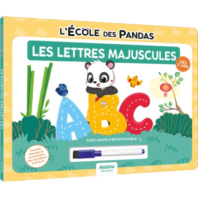 L'école des pandas - Mes lettres majuscules - Auzou