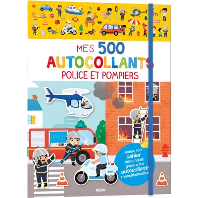 500 autocollants - Police et pompiers - Auzou