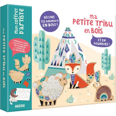 Mon coffret d'artiste - Ma petite tribu en bois - Auzou