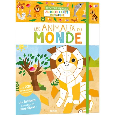 Mes tout premiers autocollants mosaïque - Les animaux du monde - Auzou