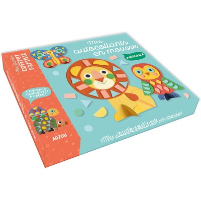 Mon coffret d'artiste - Mes autocollants en mousse - Animaux - Auzou