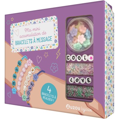 Mon superbe bijou - Ma mini accumulation de bracelets à message - Auzou