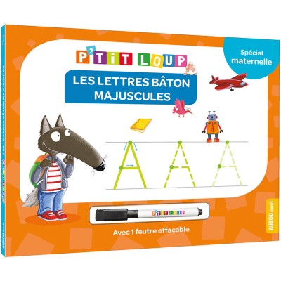 P'tit loup - Les lettres baton majuscules - Auzou